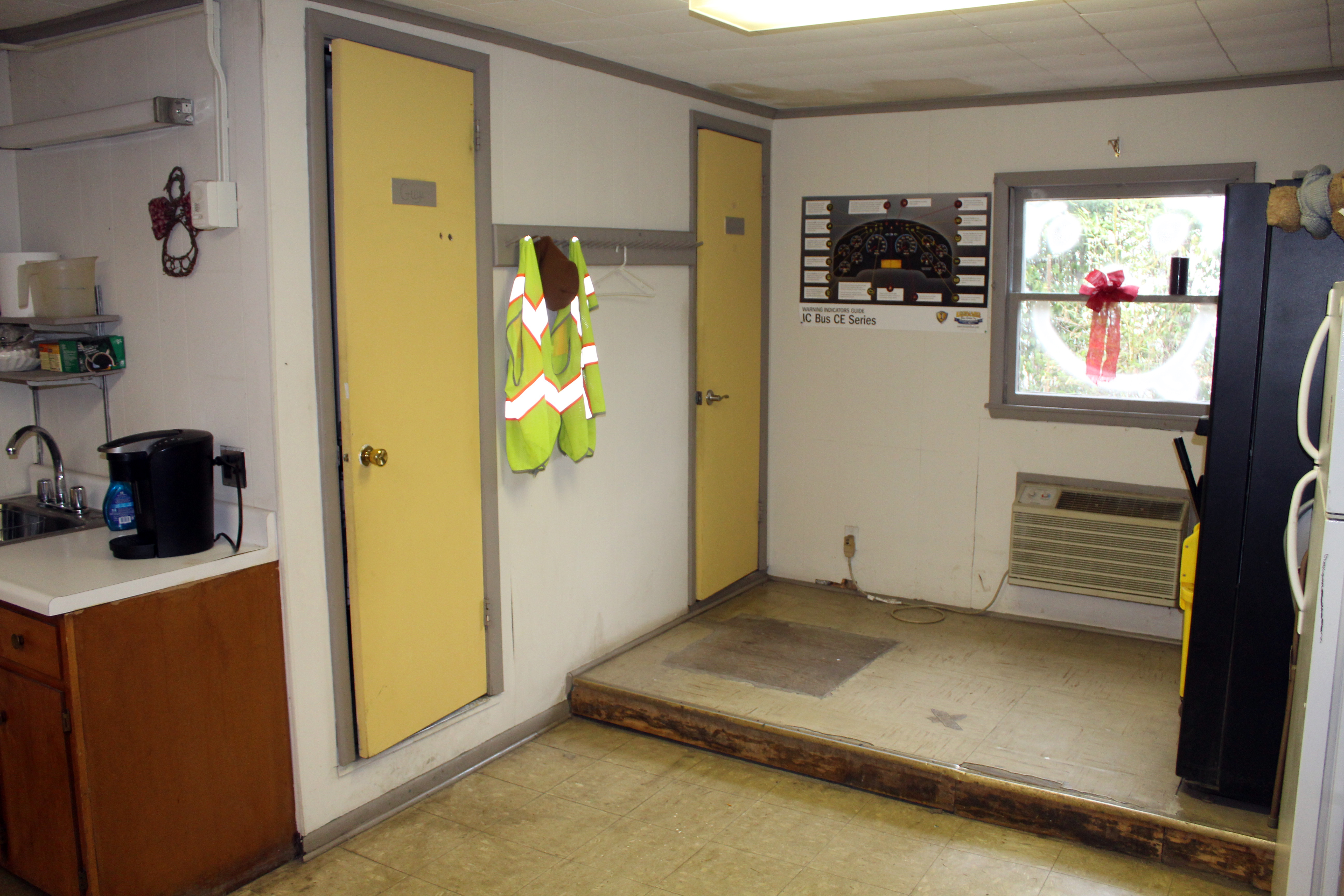 bus garage toilet area